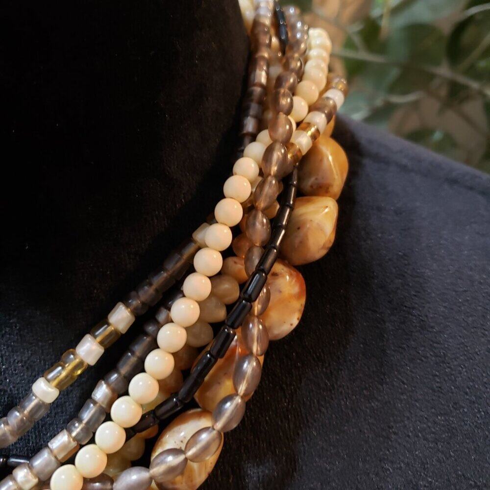 Womens Multicolor Multiple Layer Beaded Necklace … - image 3